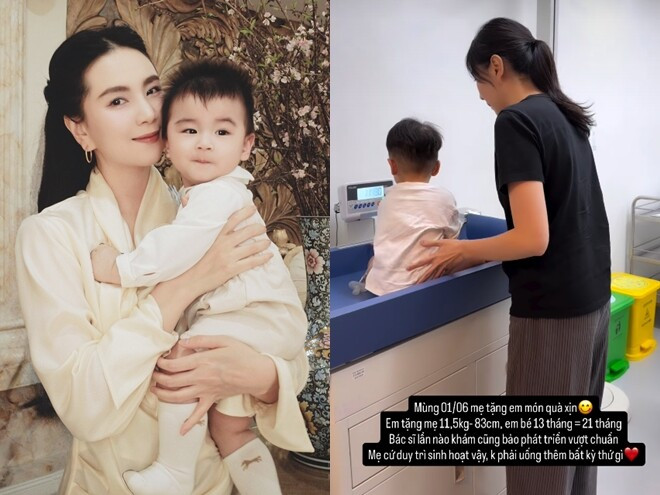 Nữ MC thường xuyên cập nhật quá trình trưởng thành của con trai trên mạng xã hội.