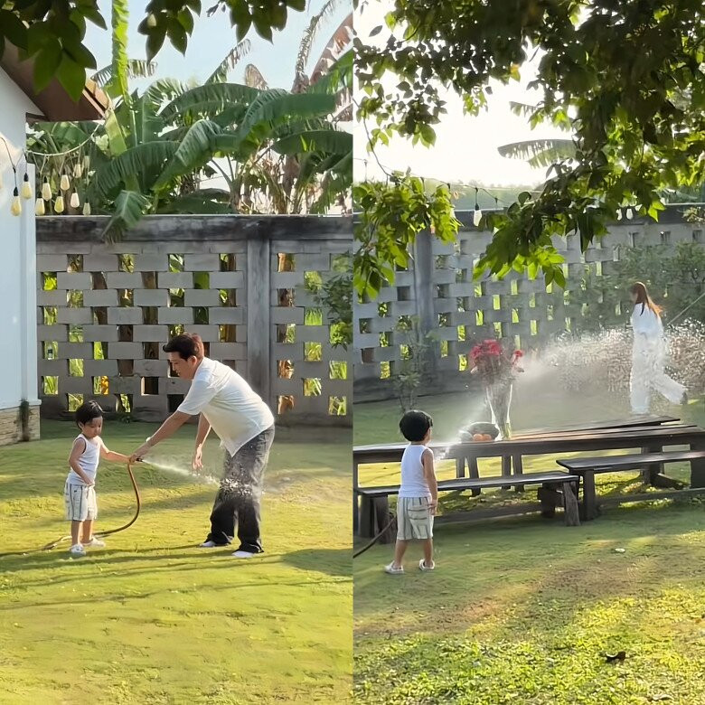 Hình ảnh tổ ấm hạnh phúc của Nhã Phương tại nhà vườn.