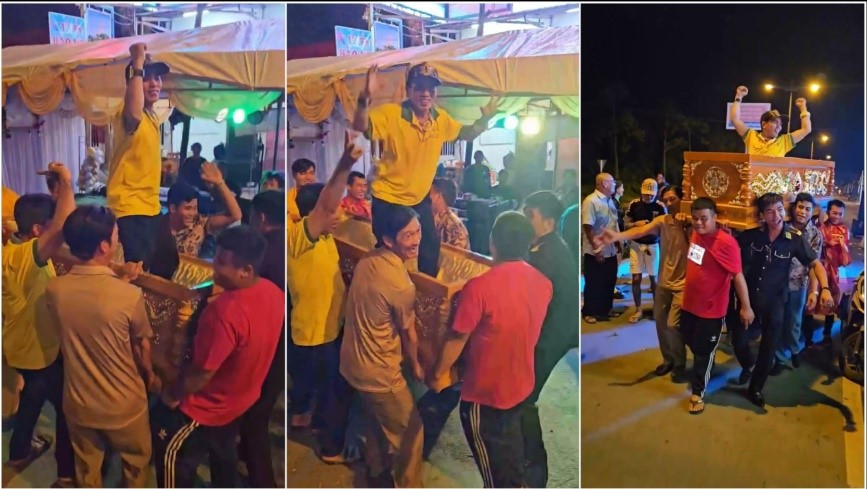 Nhóm đối tượng thực hiện hành vi khiêng quan tài nhảy múa phản cảm trên đường phố