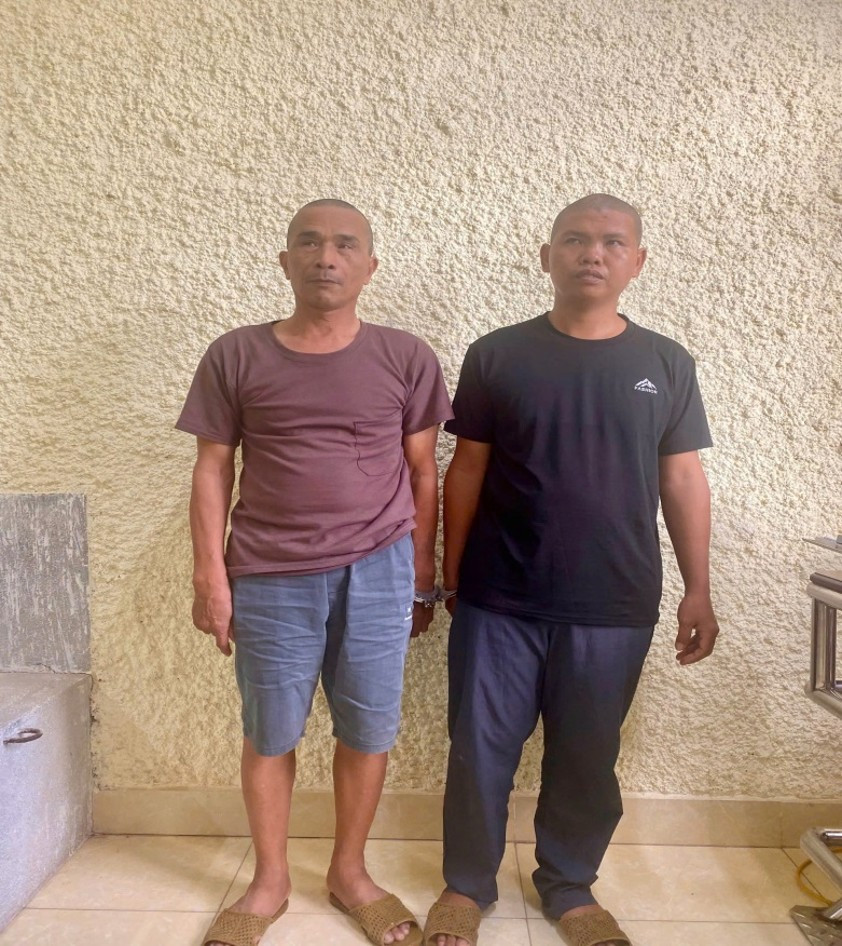 Đối tượng Tạ Vương Anh Tuấn và Phạm Xuân Hải tại cơ quan Công an