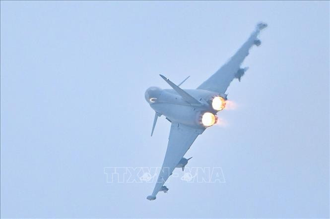 Máy bay chiến đấu Eurofighter Typhoon của Không lực Đức tại triển lãm