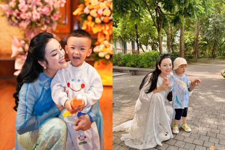 Con trai thứ 2 của nghệ sĩ Tân Nhàn rất kháu khỉnh, đáng yêu.