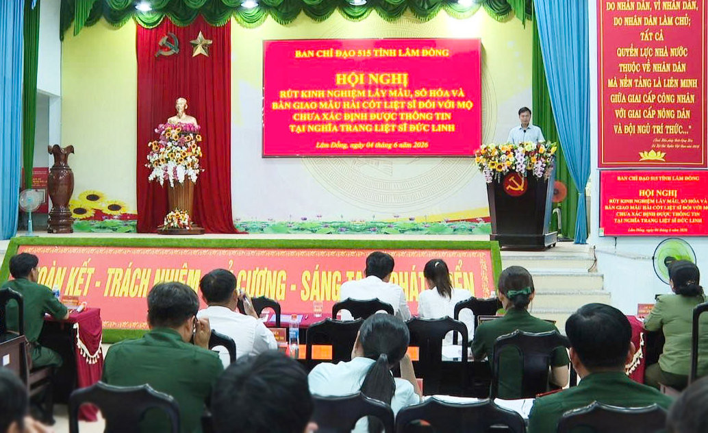 Lâm Đồng sẽ hoàn thành việc lấy mẫu hài cốt liệt sĩ vào ngày 15112026
