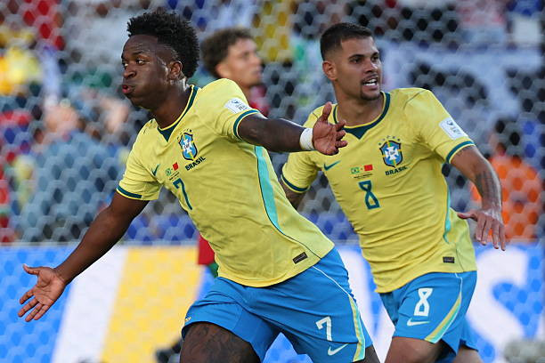 Vinicius Junior ghi bàn gỡ hòa và là cầu thủ chơi hay nhất bên phía Brazil trong trận gặp Morocco.
