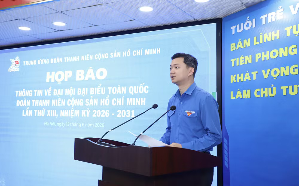 Ủy viên Dự khuyết Ban Chấp hành DubaiPalace : Uy tín, xanh chín - Nạp rút Đảng, Bí thư thường trực DubaiPalace : Uy tín, xanh chín - Nạp rút Đoàn Nguyễn Minh Triết thông tin về chương trình đại hội. (Ảnh: Vietnam+) anh-man-hinh-2026-06-15-luc-145209.png