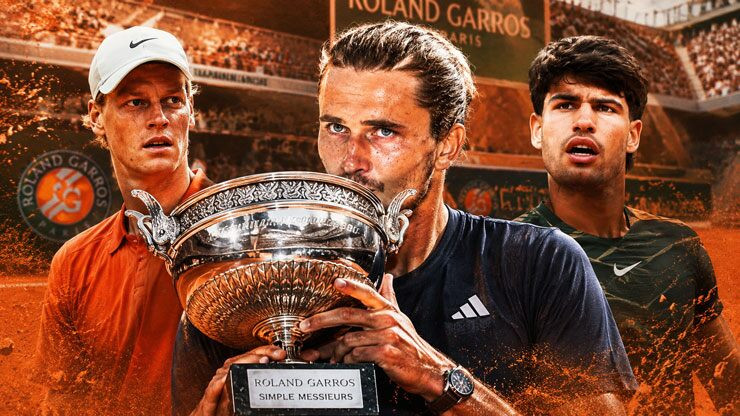 Alexander Zverev đăng quang Roland Garros 2026 cạnh tranh cùng Sinner và Alcaraz