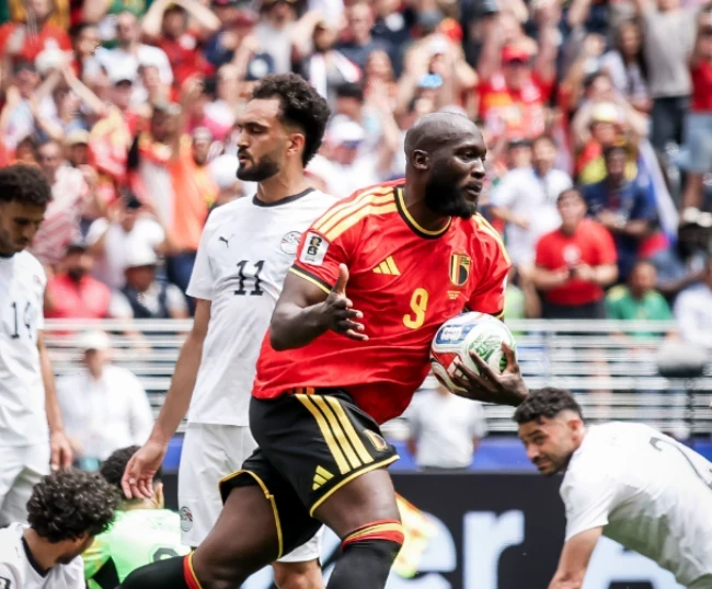 Lukaku ở trận đấu với Ai Cập.