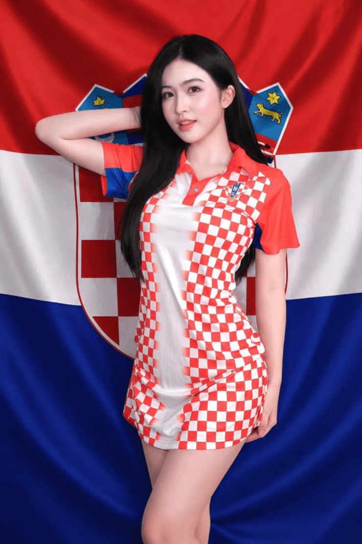 Thu Hiền là đại diện cổ vũ cho Croatia trong chương trình Nóng cùng World Cup 2026