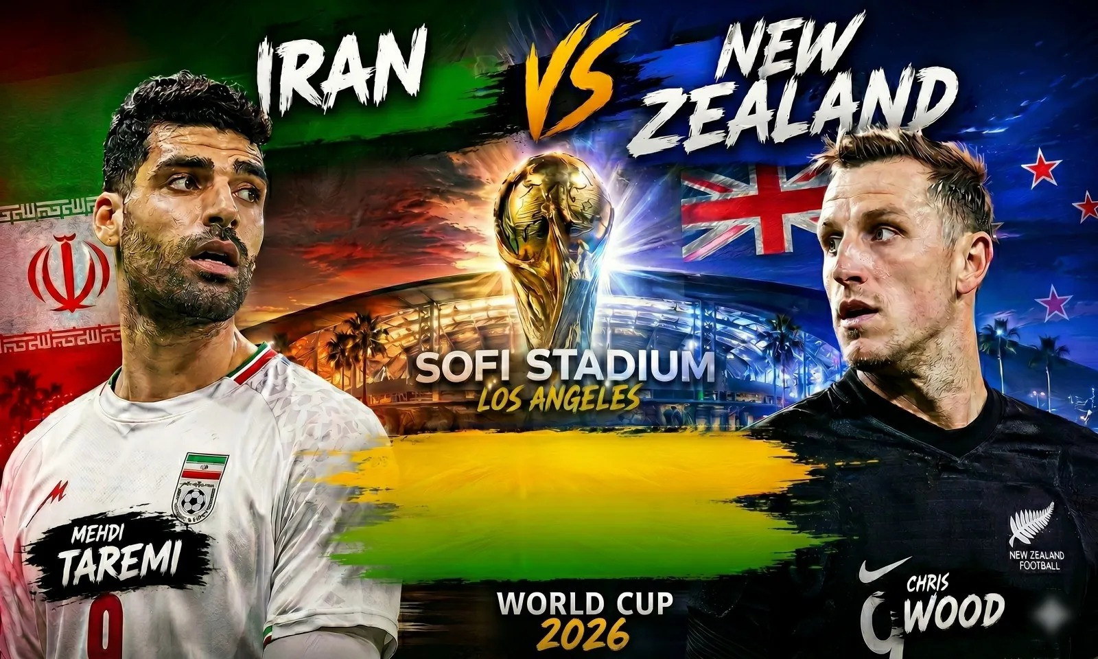 Trực tiếp tỉ số Iran 0-0 New Zealand 