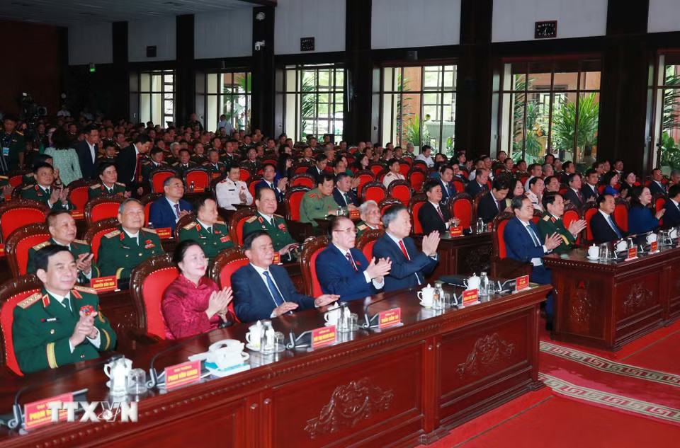 Tổng Bí thư, Chủ tịch nước Tô Lâm và các đại biểu dự Đại hội. (Ảnh: Trọng Đức/TTXVN)