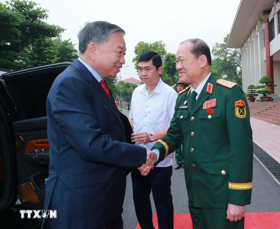 Tổng Bí thư, Chủ tịch nước Tô Lâm đến dự Đại hội. (Ảnh: Trọng Đức/TTXVN)