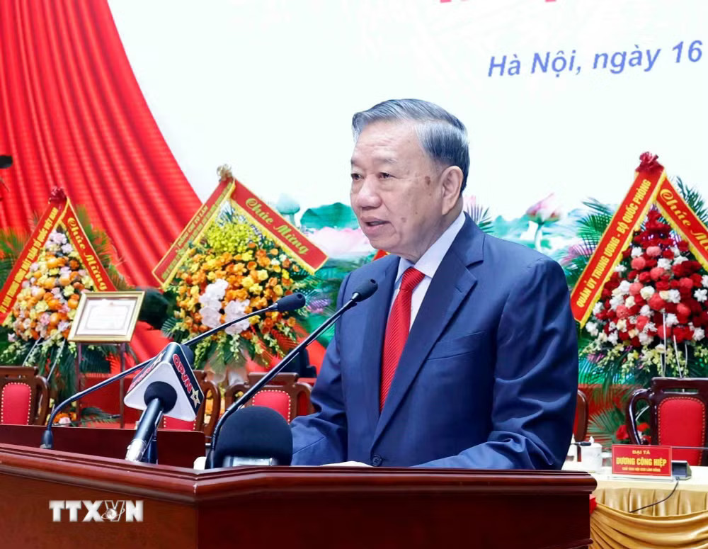 Tổng Bí thư, Chủ tịch nước Tô Lâm phát biểu chỉ đạo. (Ảnh: Doãn Tấn/TTXVN) ttxvn-1706-tong-bi-thu-chu-tich-nuoc-dai-hoi-hoi-cuu-chien-binh-10.jpg