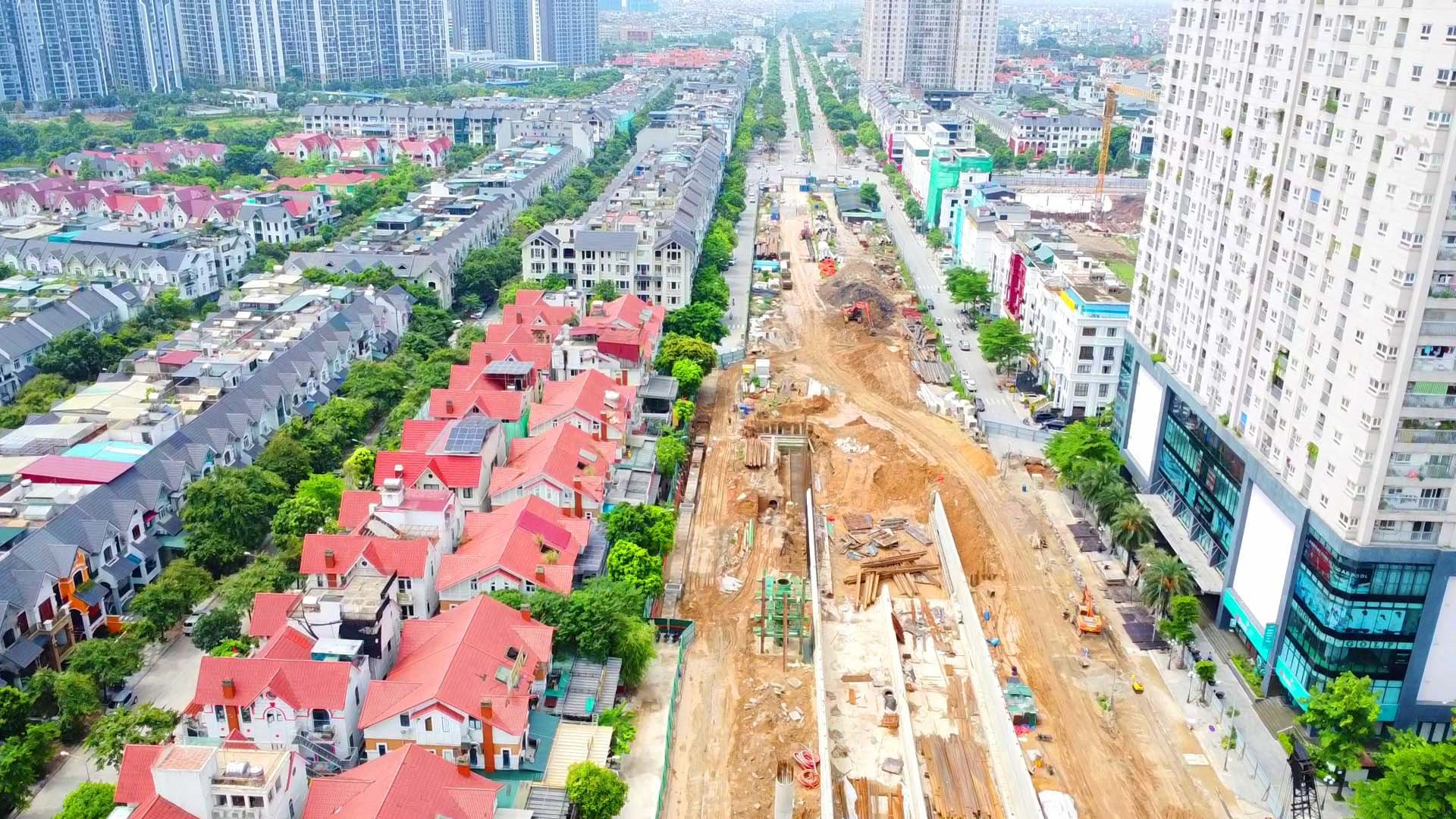 Các hạng mục kết cấu chính của dự án đang dần thành hình