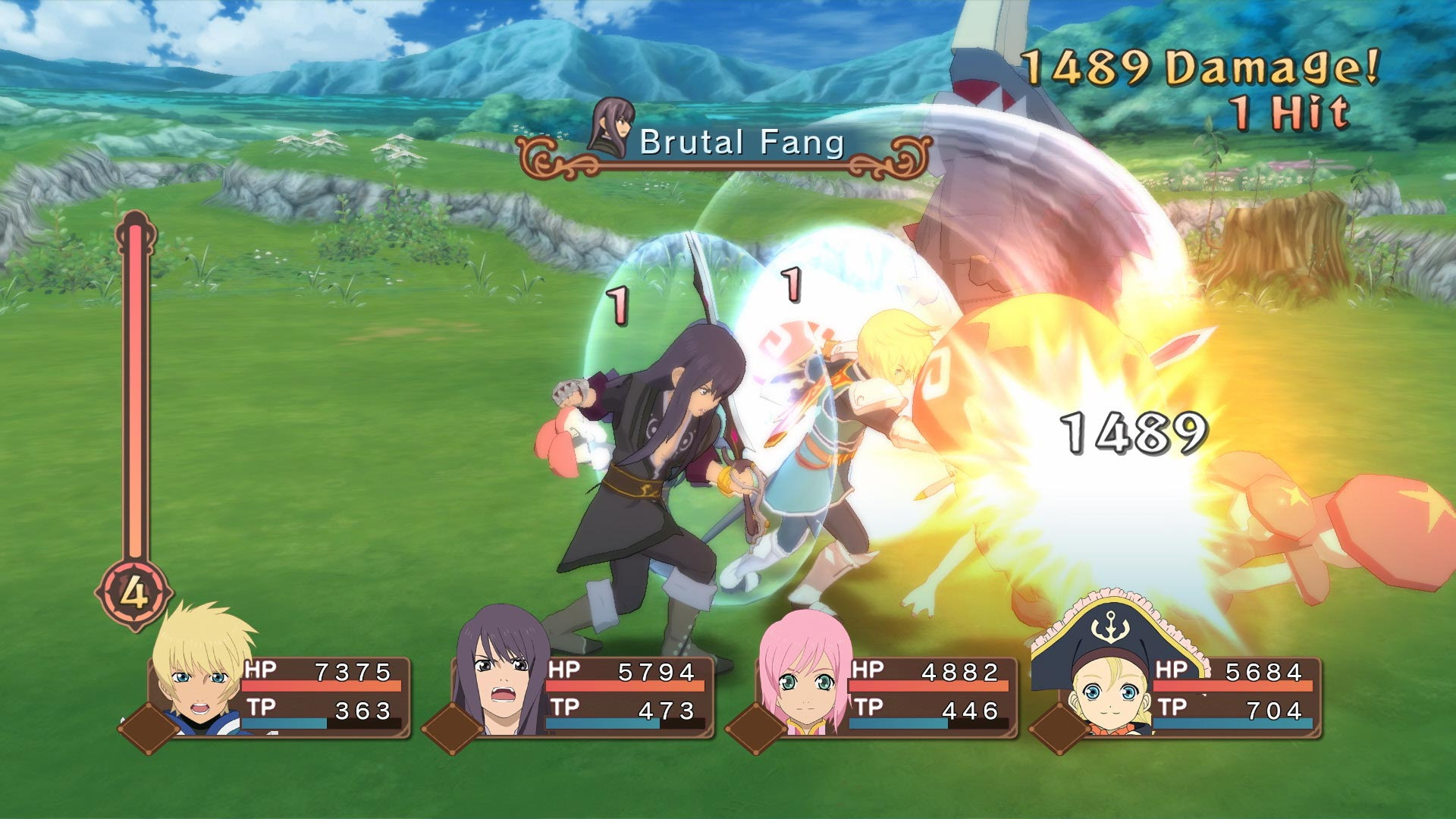 Ảnh chụp màn hình trong game Tales of Symphonia.