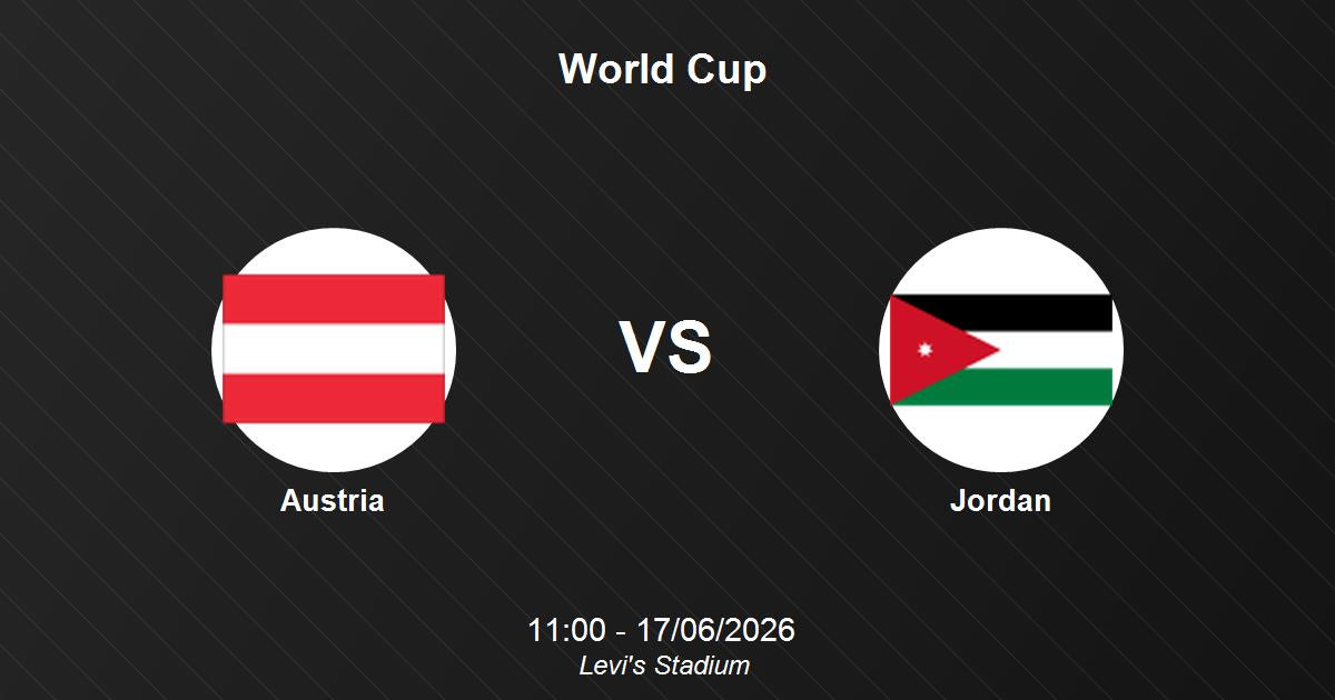 Nhận định Austria vs Jordan - World Cup 2026: Màn so tài kịch tính tại Levi's Stadium 