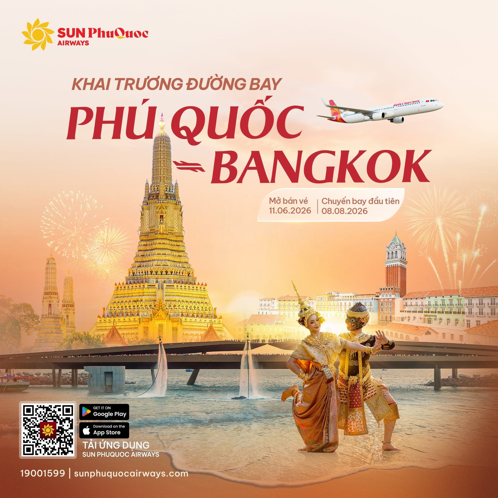 Sun PhuQuoc Airways mở đường bay thẳng Phú Quốc đến Bangkok