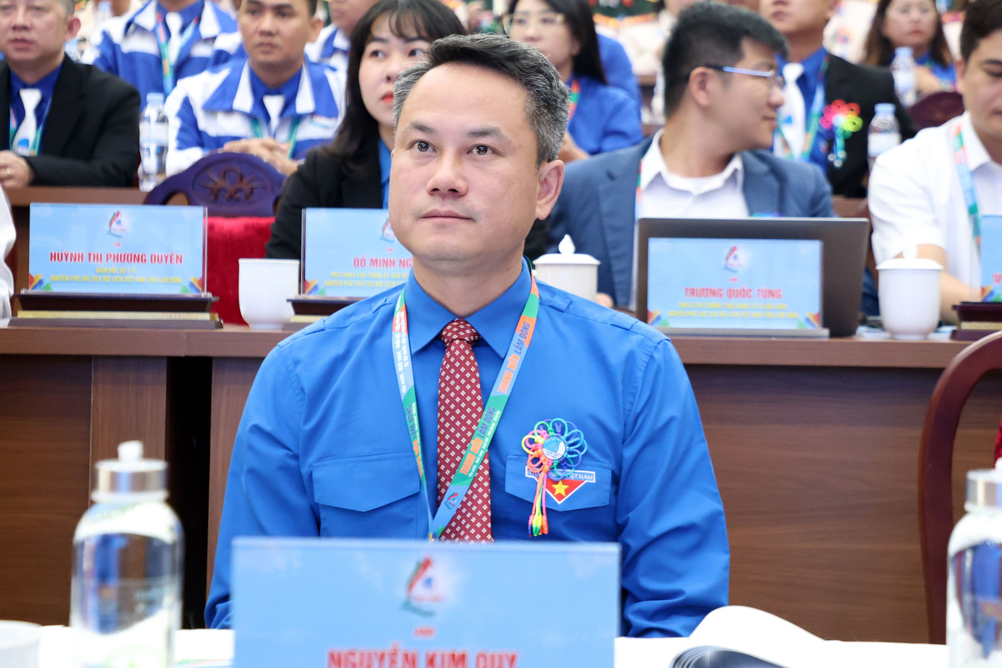 Anh Nguyễn Kim Quy, Ủy viên Ban Thường vụ Trung ương Đoàn, Phó Chủ tịch Thường trực Hội Liên hiệp Thanh niên Việt Nam tham dự Đại hội