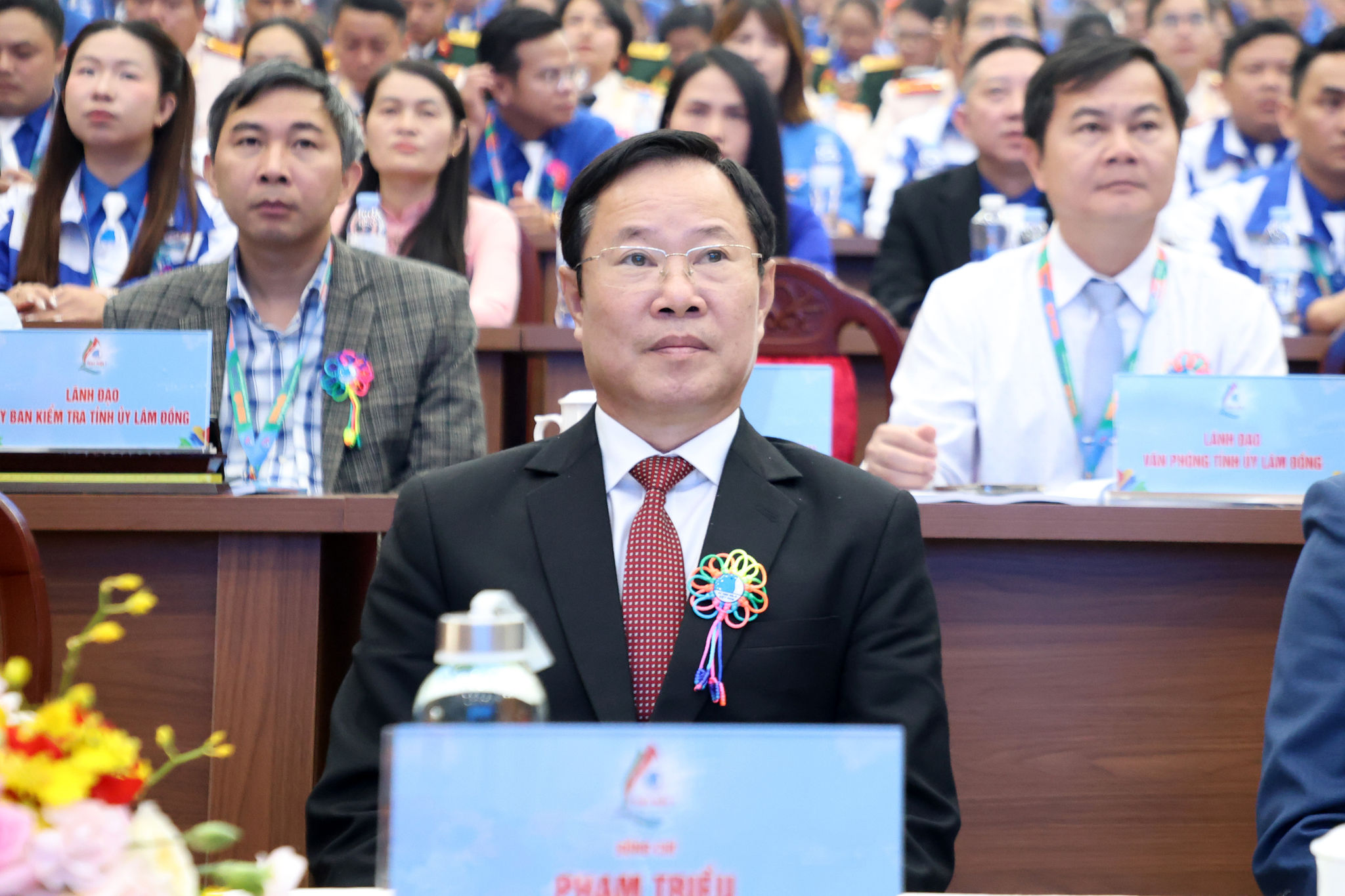 Đồng chí Phạm Triều, Ủy viên Ban Thường vụ Tỉnh ủy, Phó Chủ tịch Thường trực Ủy ban MTTQ Việt Nam tỉnh tham dự Đại hội