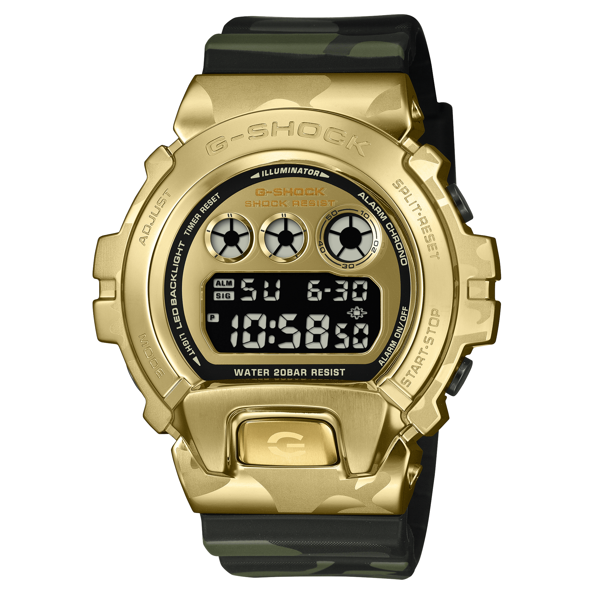 Phiên bản cao cấp nhất GM-6900CMG-3 với bezel kim loại.