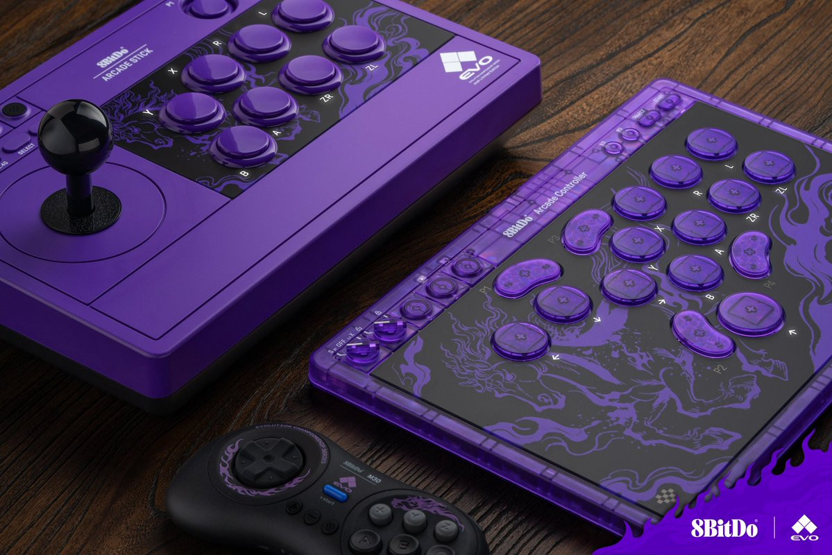 Các mẫu tay cầm 8BitDo phiên bản giới hạn Evo 2026 sẽ được bán độc quyền tại giải đấu ở Las Vegas.