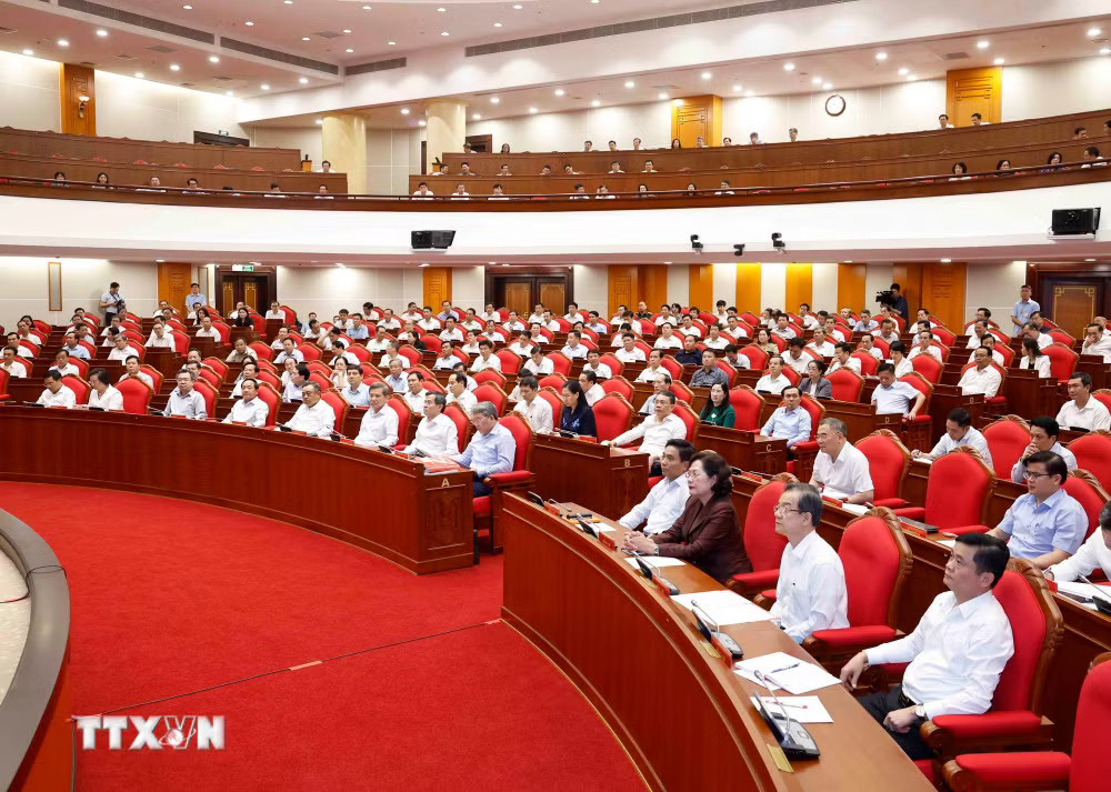 Các đại biểu tham dự. (Ảnh: Thống Nhất/TTXVN) ttxvn-tong-bi-thu-chu-tich-nuoc-to-lam-gap-mat-can-bo-quy-hoach-dien-bo-chinh-tri-quan-ly-7.jpg