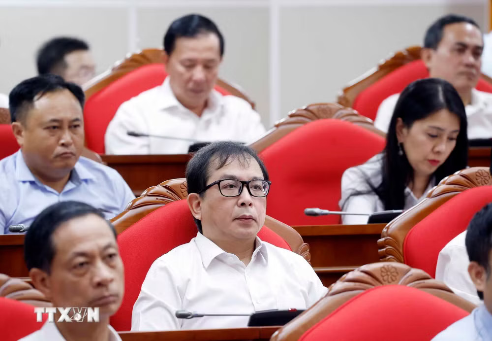 Các đại biểu tham dự. (Ảnh: Thống Nhất/TTXVN) ttxvn-tong-bi-thu-chu-tich-nuoc-to-lam-gap-mat-can-bo-quy-hoach-dien-bo-chinh-tri-quan-ly-9.jpg