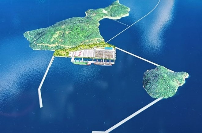 Phối cảnh khu vực Cảng Hòn Khoai tại Cà Mau nối liền với cầu vượt biển dài 18km