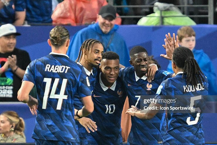 Kylian Mbappe ăn mừng bàn thắng trong trận gặp Iraq tại World Cup 2026