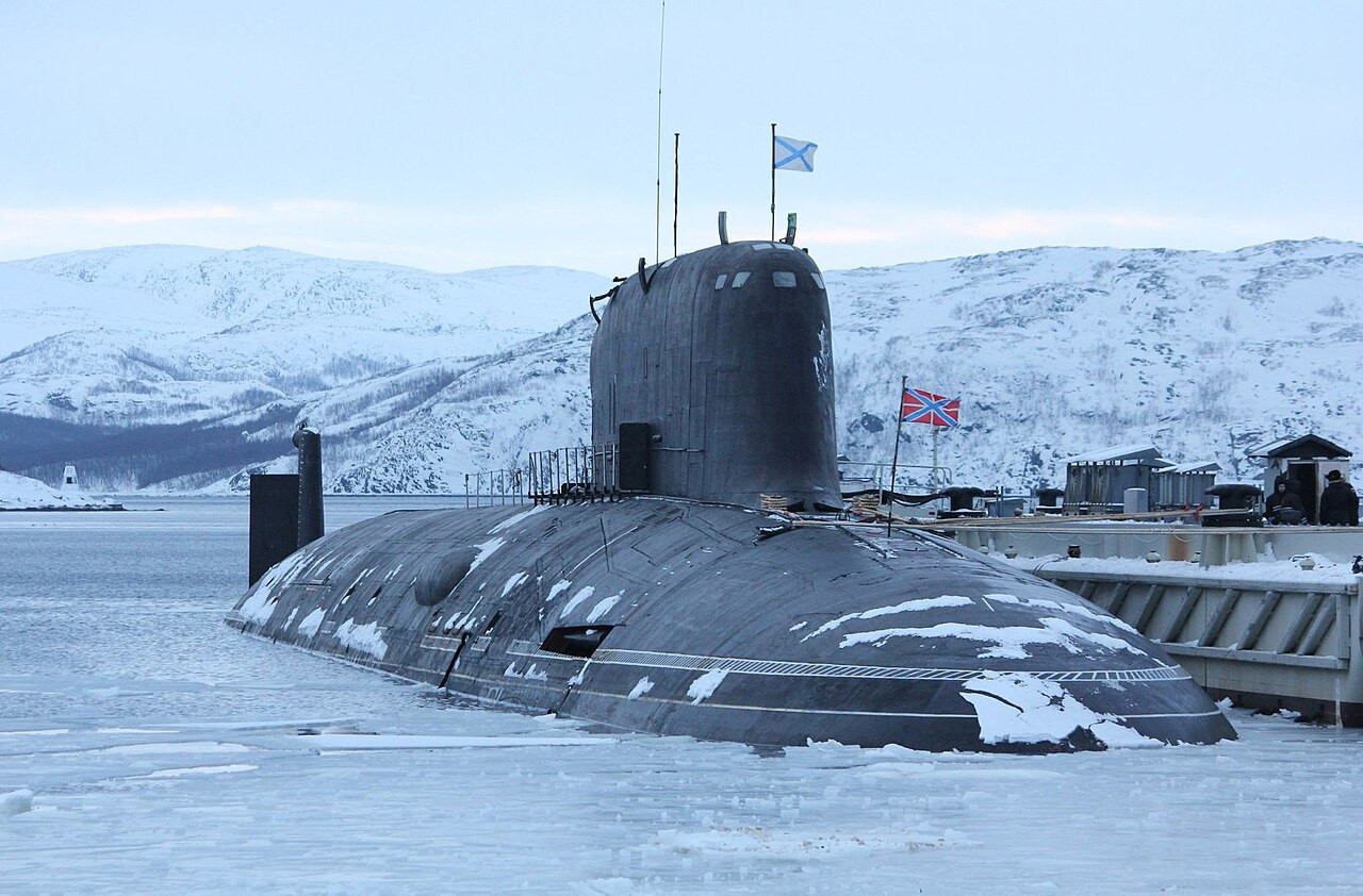 Tàu ngầm Severodvinsk lớp Yasen của Hải quân Nga trong trạng thái hoạt động.