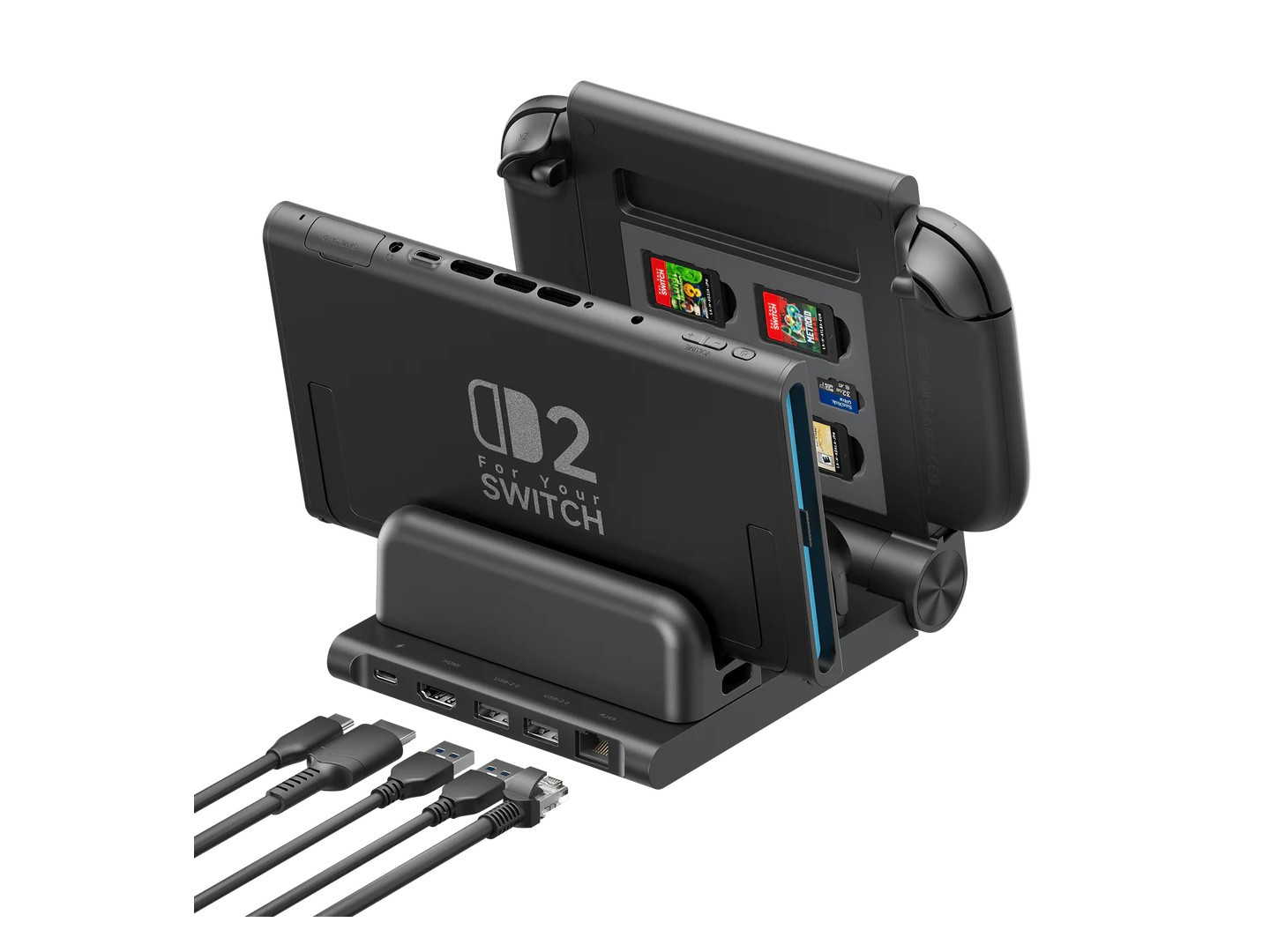 Khả năng sạc đồng thời 4 tay cầm Joy-Con trên dock Jsaux