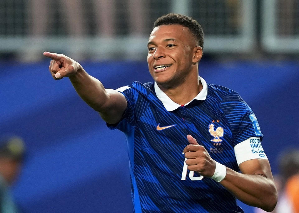 Kylian Mbappe ăn mừng bàn thắng vào lưới Iraq tại World Cup 2026