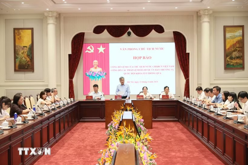Toàn cảnh buổi họp báo. (Ảnh: An Đăng/TTXVN)