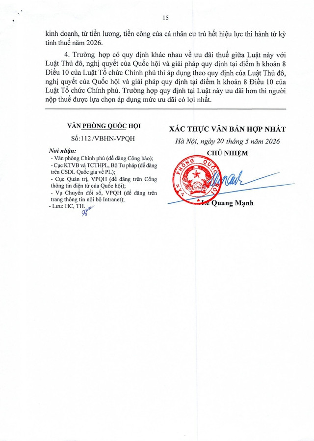 TOÀN VĂN: LUẬT THUẾ THU NHẬP CÁ NHÂN có hiệu lực từ 1/7/2026- Ảnh 15.