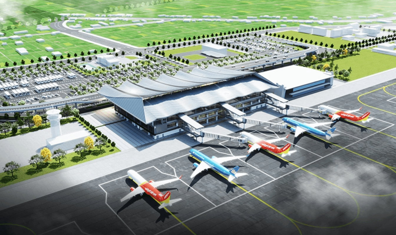 Phối cảnh sân bay Đồng Hơi sau khi mở rộng.