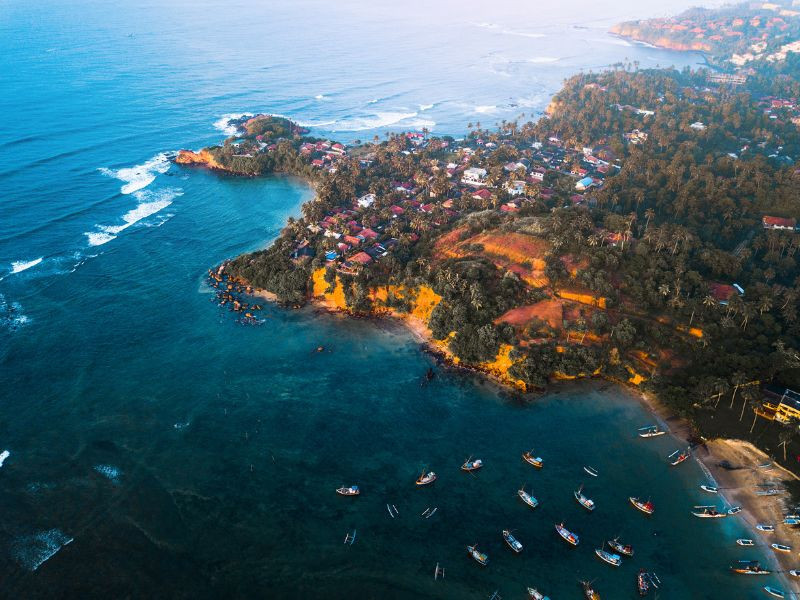 Bản đồ vị trí chiến lược của Sri Lanka giữa Ấn Độ Dương, kết nối các tuyến hàng hải quốc tế