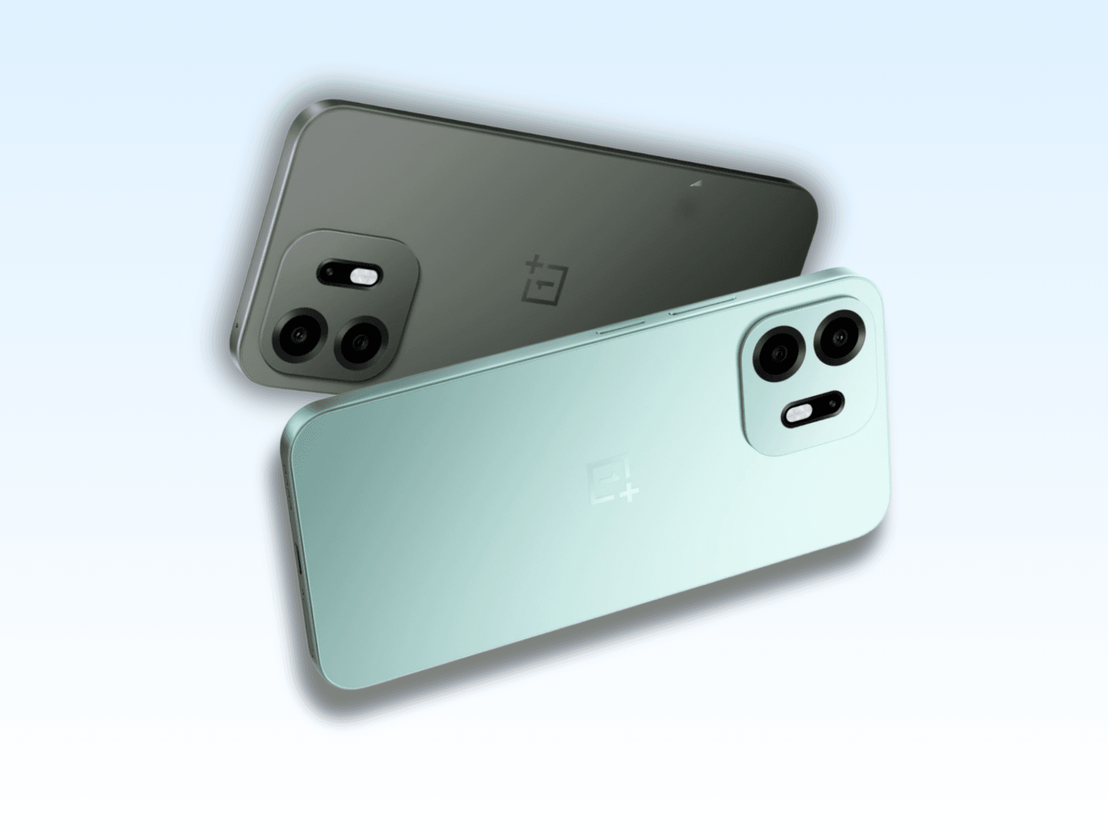 Điện thoại OnePlus N6 với hai phiên bản màu sắc Fresh Mint và Midnight Green.