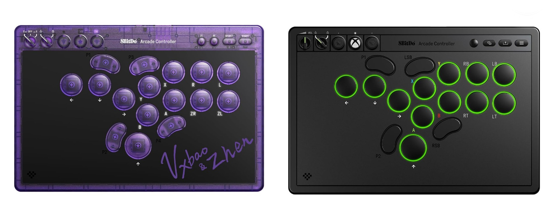 Các phiên bản Signature và dành cho Xbox của 8BitDo Arcade Controller.