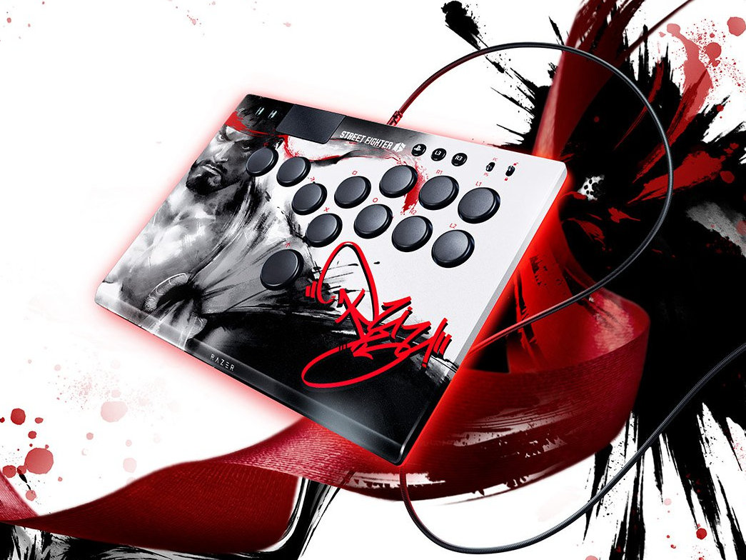 Tay cầm Razer Kitsune phiên bản Ryu với thiết kế đặc trưng của nhân vật Street Fighter