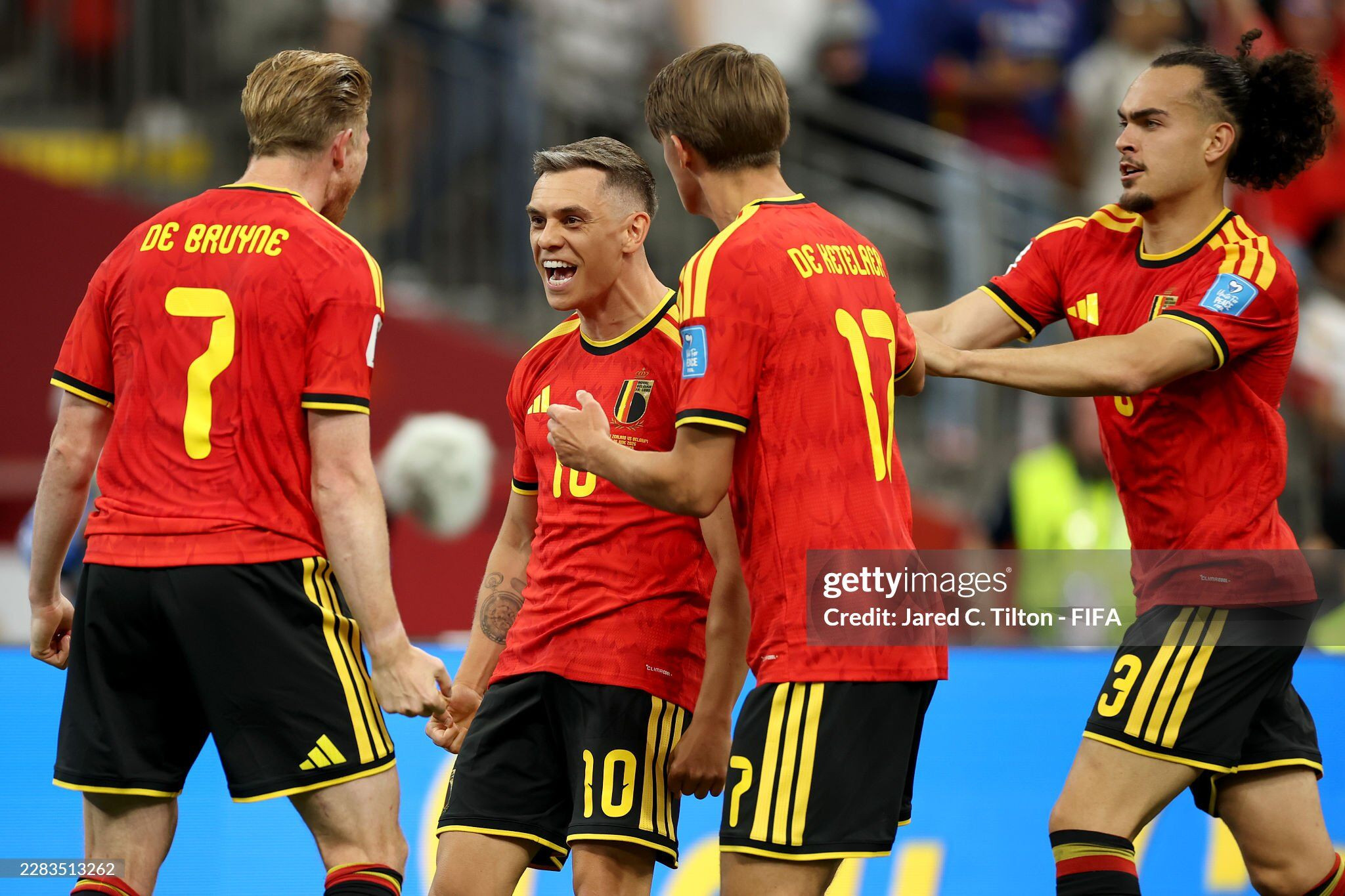 Đội tuyển Bỉ ăn mừng chiến thắng đậm đà trước New Zealand tại vòng bảng World Cup