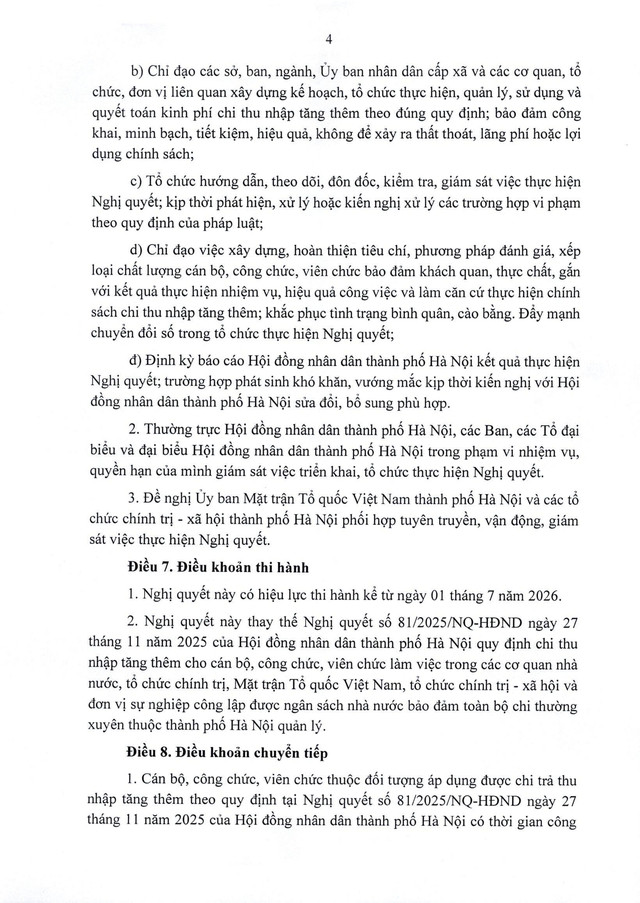 Chính sách thu nhập tăng thêm đối với cán bộ, công chức, viên chức Hà Nội- Ảnh 4.