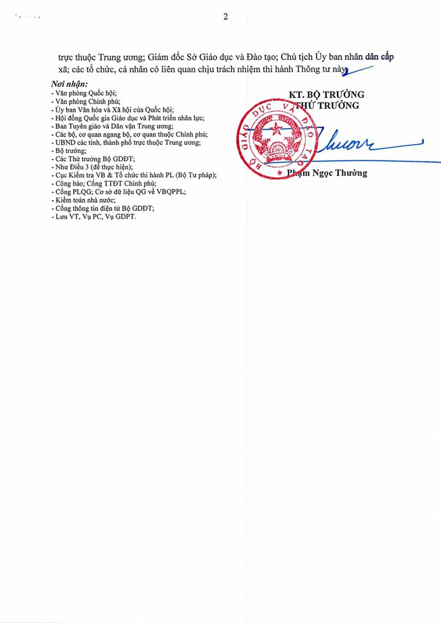 Thông tư 48/2026/TT-BGDĐT: Quy chế tổ chức, hoạt động của trường phổ thông tư thục- Ảnh 2.