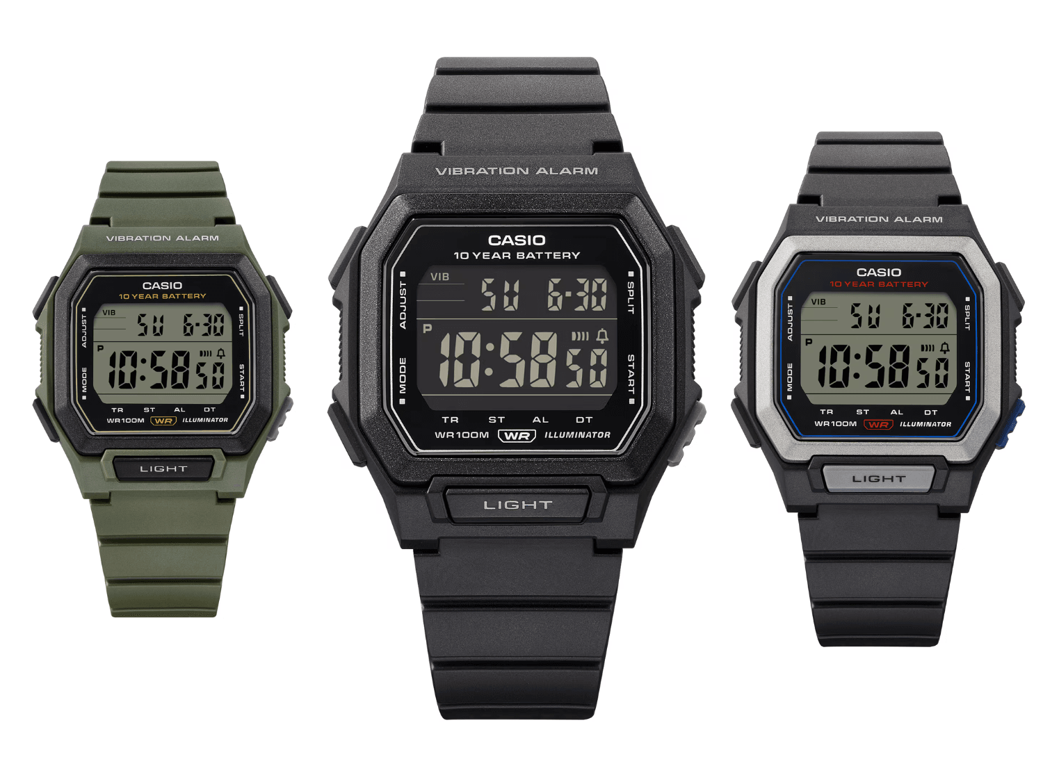 Casio W738H-1AV, W738H-1BV, và W738H-3AV