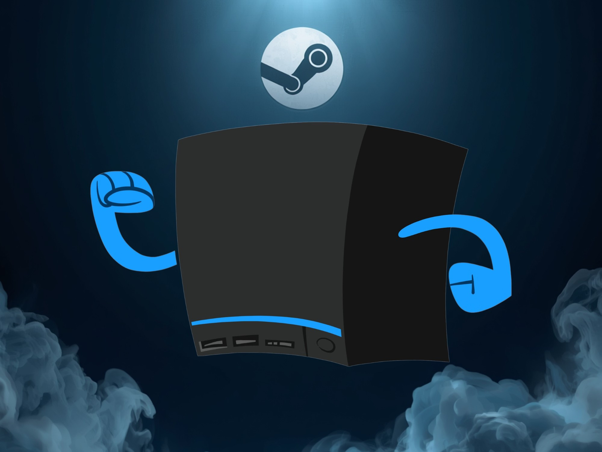 Mẫu Steam Machine của Valve xuất hiện trong làn khói