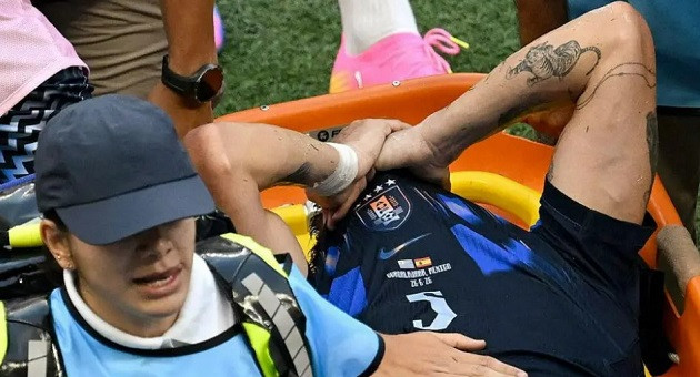 Ugarte chấn thương khiến kế hoạch chuyển nhượng của MU bị đảo lộn. Ảnh: Getty.