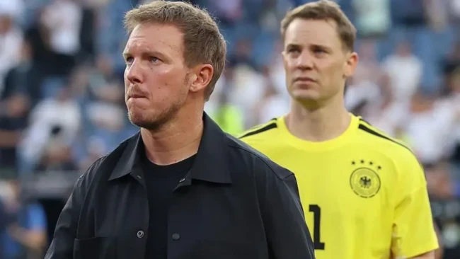 HLV Julian Nagelsmann đối mặt áp lực sau khi Đức bị loại sớm tại World Cup 2026.