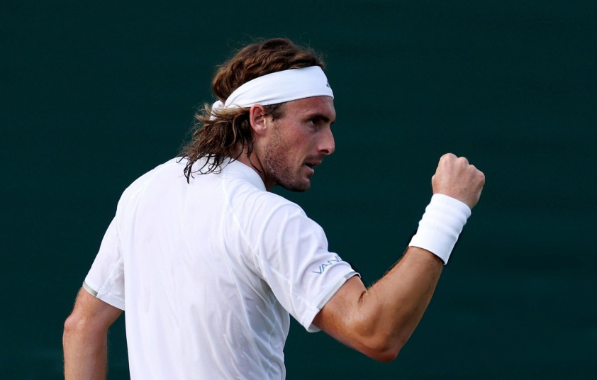 Stefanos Tsitsipas thi đấu tại Wimbledon 2026