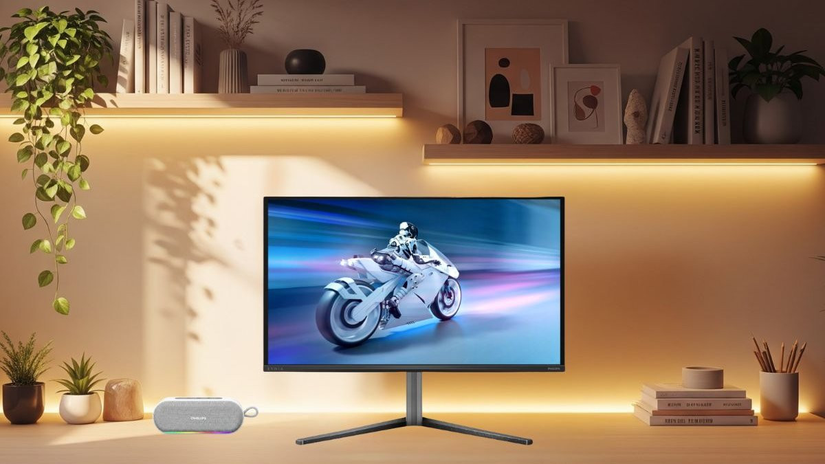 Màn hình Philips Evnia 27M2N6500L với thiết kế tối giản và viền mỏng