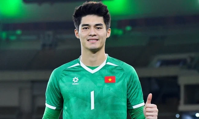 Thủ môn Trung Kiên không ngại áp lực. Ảnh: VFF.