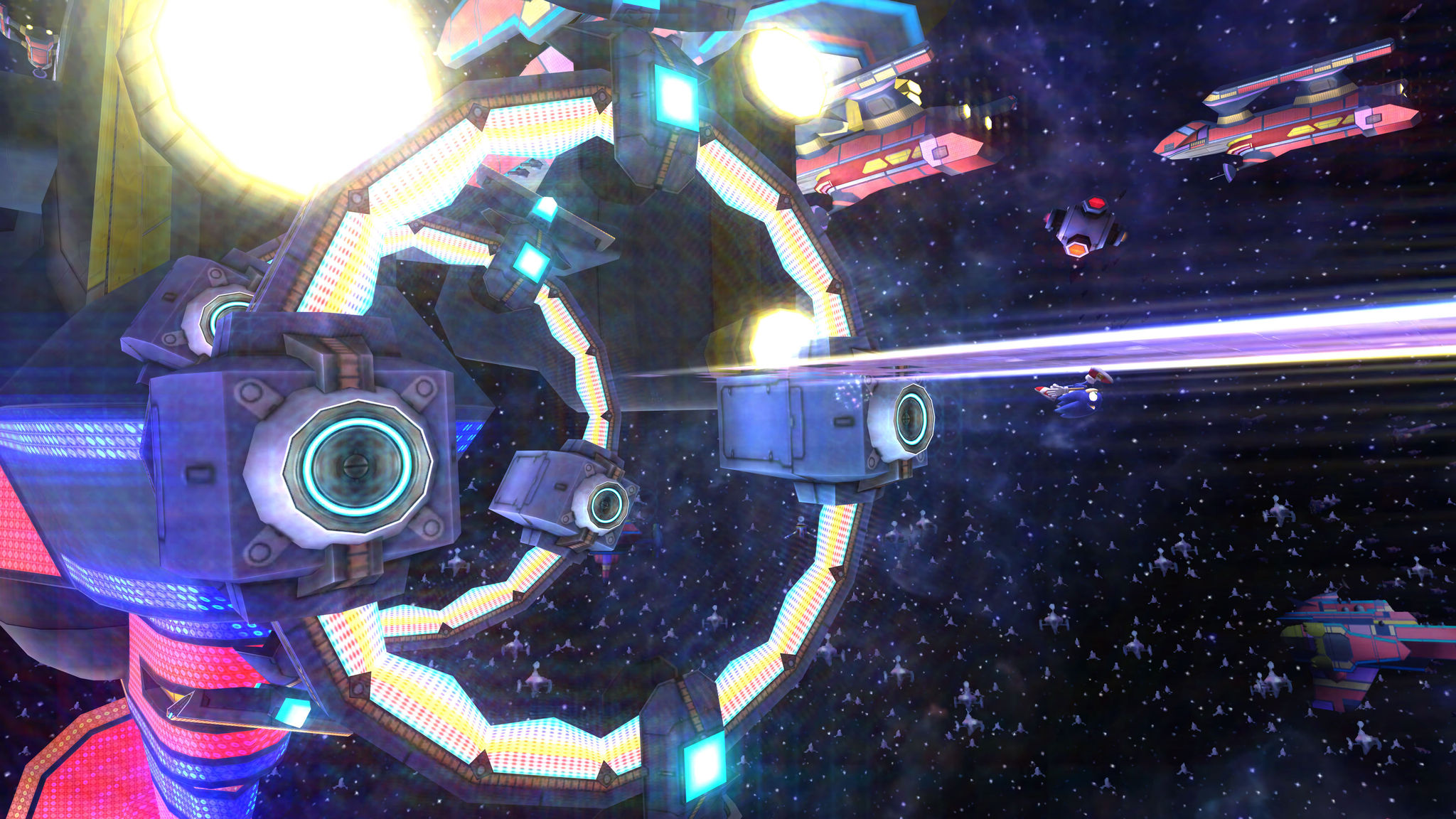 Sonic Colors' bloom effects are so pervasive that nearly the entirety of Starlight Carnival starts ghosting.