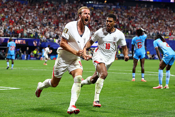 Harry Kane ăn mừng sau khi ghi bàn cho đội tuyển Anh tại World Cup 2026.
